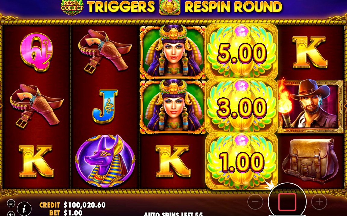 Bonusrunda med MONEY SYMBOLS på rulle 1 till 4